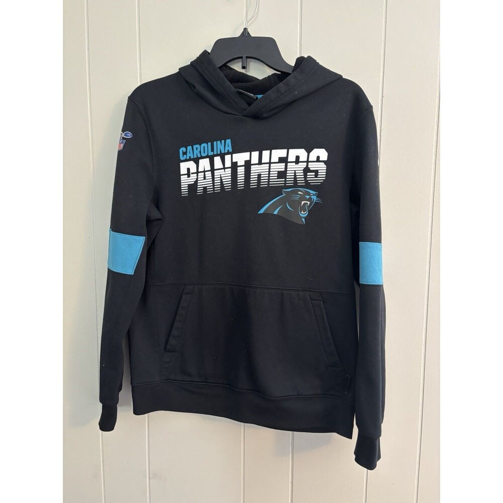 NFL On Field Dri Fit Carolina Panthers Hoodie 100 Year Youth Size XL
